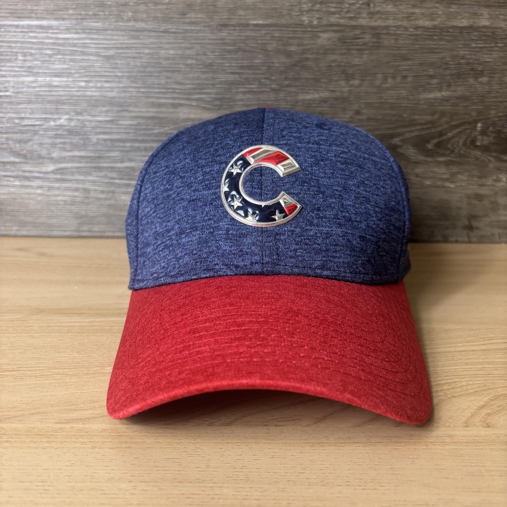 Chicago Cubs Hat Cap Fitted Mens Medium Blue Red MLB Baseball 39THIRTY New Era